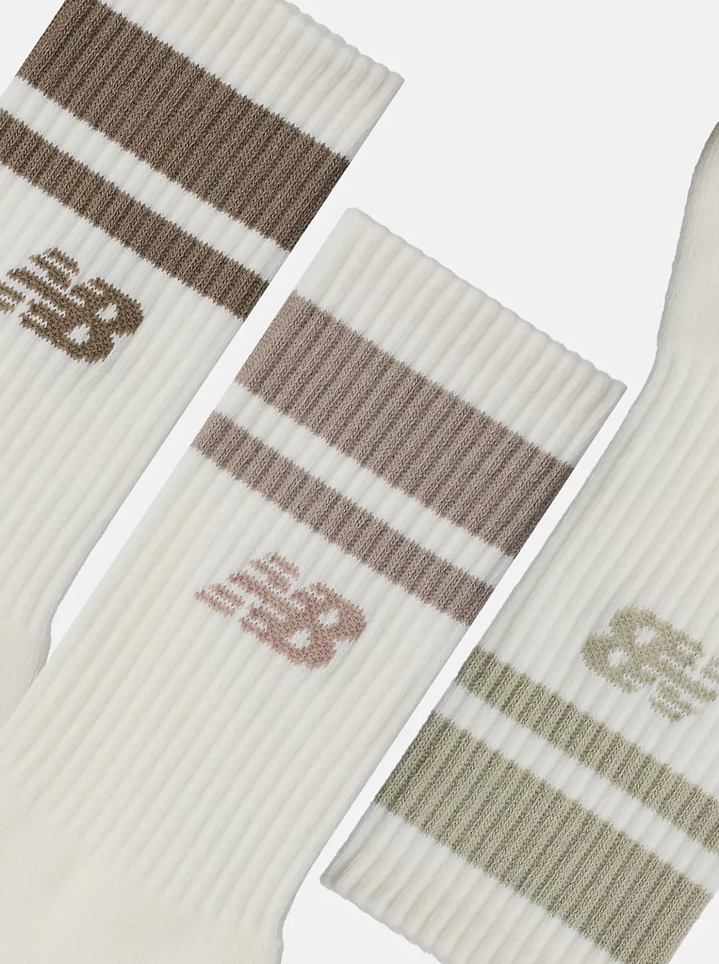 New Balance Socks & Underwear-Everyday Stripe Midcalf Socks 3 Pack