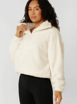 Women Lorna Jane Jackets & Vests|Hoodies & Crews-Everyday Teddy Quarter Zip Sweat