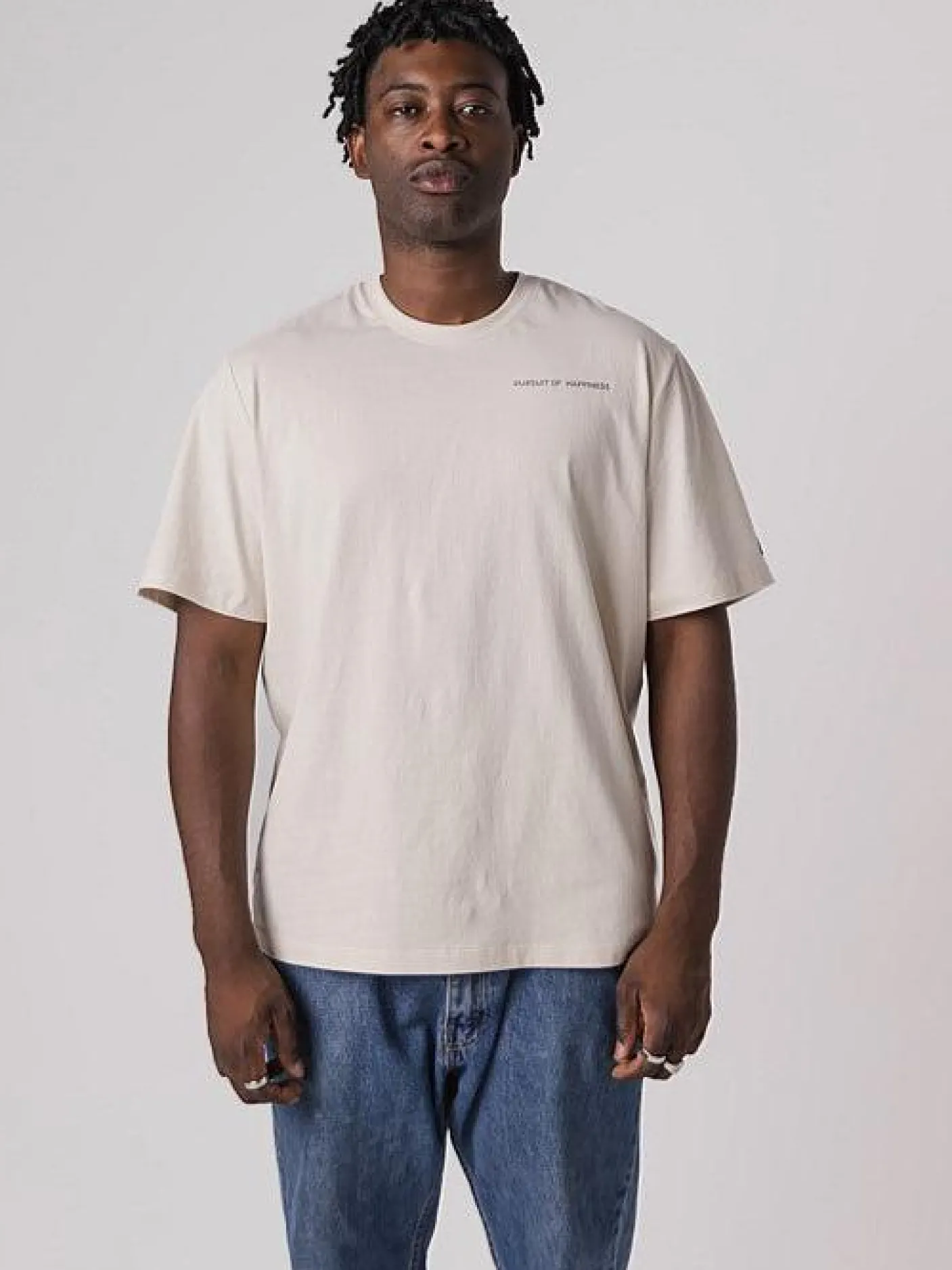Pursuit of Happiness Tees & Singlets-Flag Classic Tee in Off-White