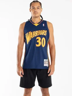 Mitchell & Ness Nba Jerseys-Golden State Warriors 09-10 Stephen Curry Swingman Jersey