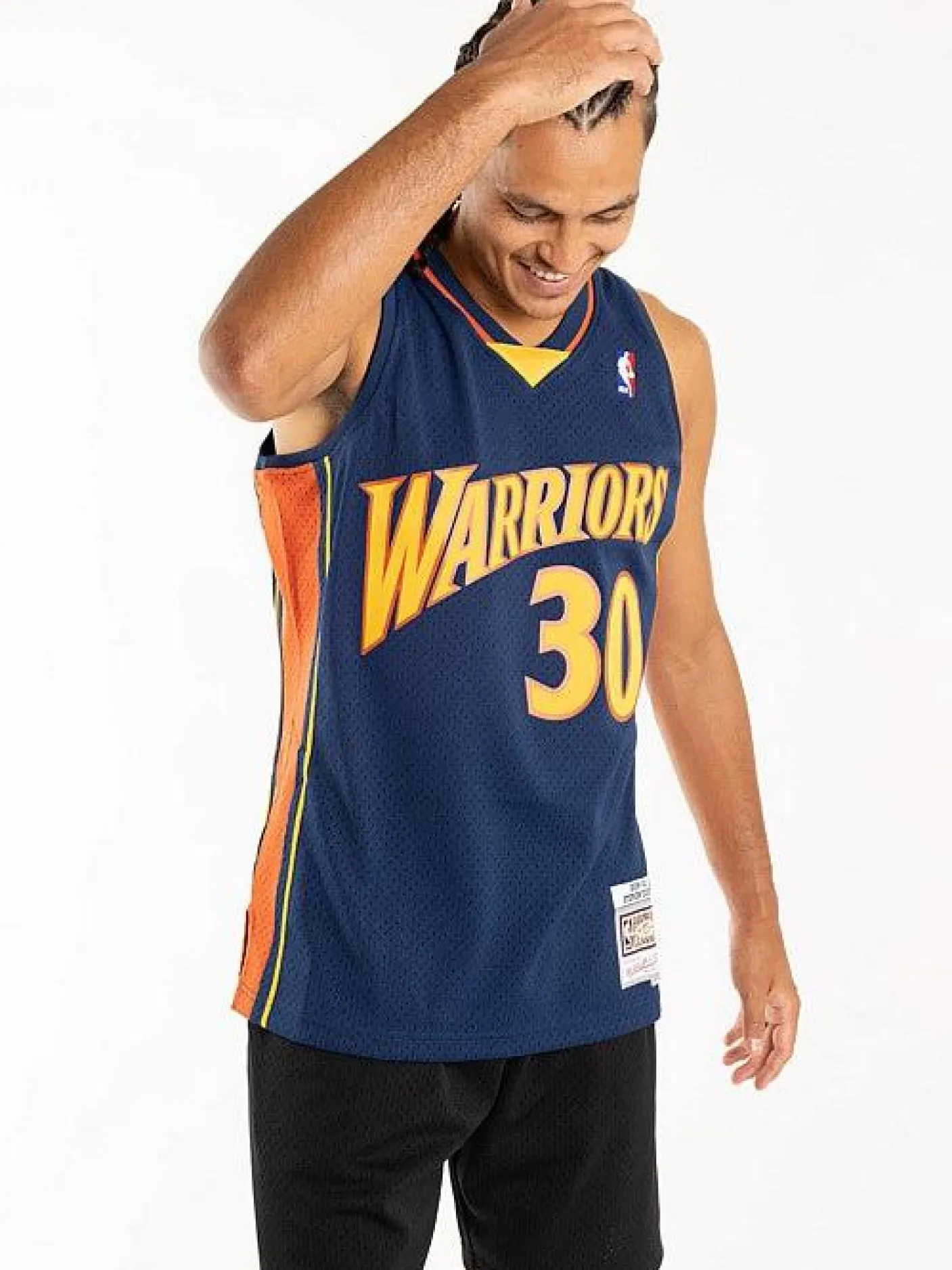 Mitchell & Ness Nba Jerseys-Golden State Warriors 09-10 Stephen Curry Swingman Jersey