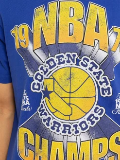 Mitchell & Ness Tees & Singlets-Golden State Warriors Bust Out Tee