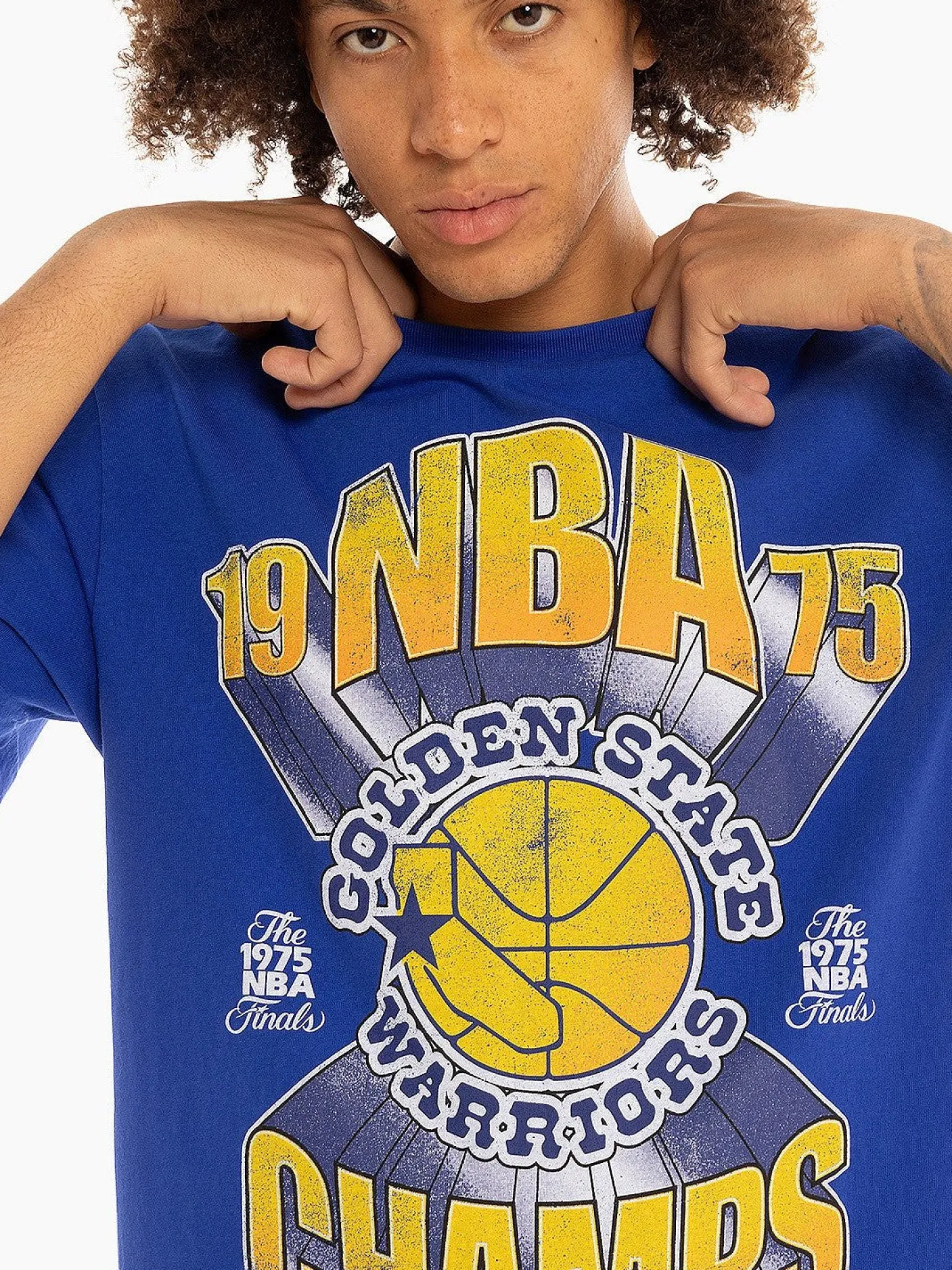Mitchell & Ness Tees & Singlets-Golden State Warriors Bust Out Tee