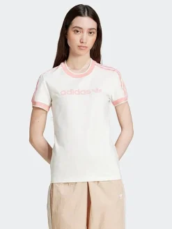 Women adidas Originals Tees & Tanks-Graphic Badge Slim 3-Stripes T-Shirt