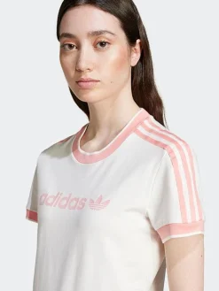 Women adidas Originals Tees & Tanks-Graphic Badge Slim 3-Stripes T-Shirt