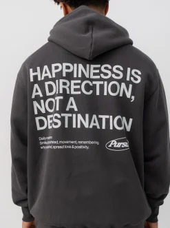 Pursuit of Happiness Hoodies & Crews-Happiness Heavyweight Pullover In Charcoal