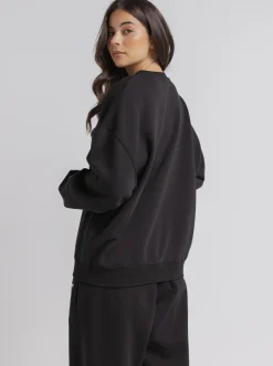 Women Taylor Sport Hoodies & Crews-Heritage Crew in Black