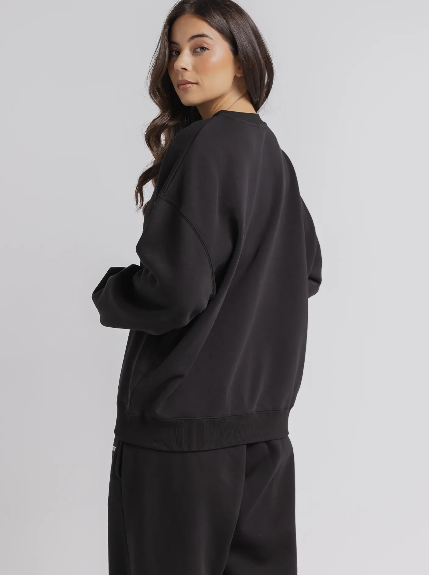 Women Taylor Sport Hoodies & Crews-Heritage Crew in Black
