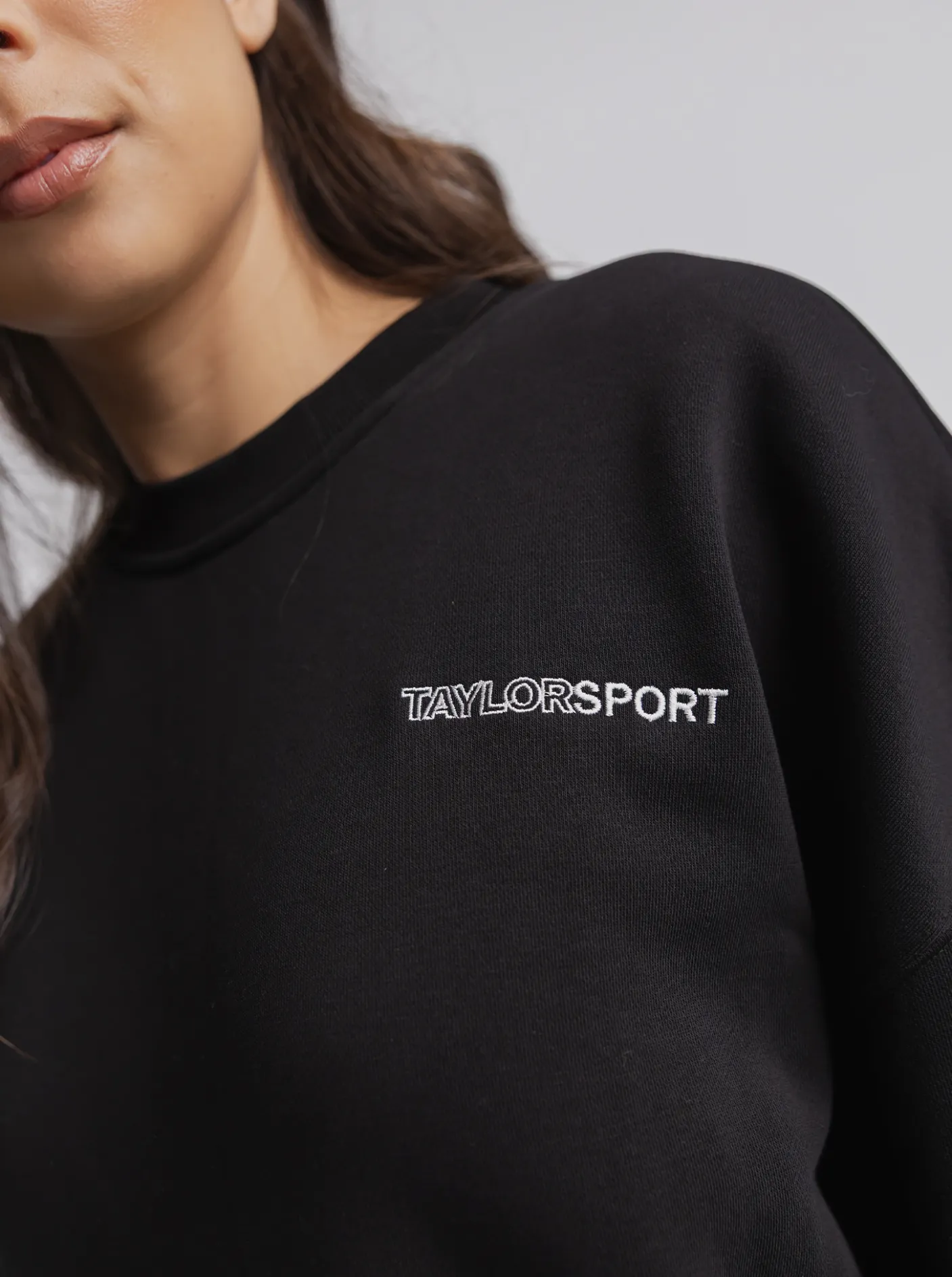 Women Taylor Sport Hoodies & Crews-Heritage Crew in Black
