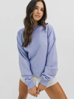 Women Taylor Sport Hoodies & Crews-Heritage Crew In Periwinkle