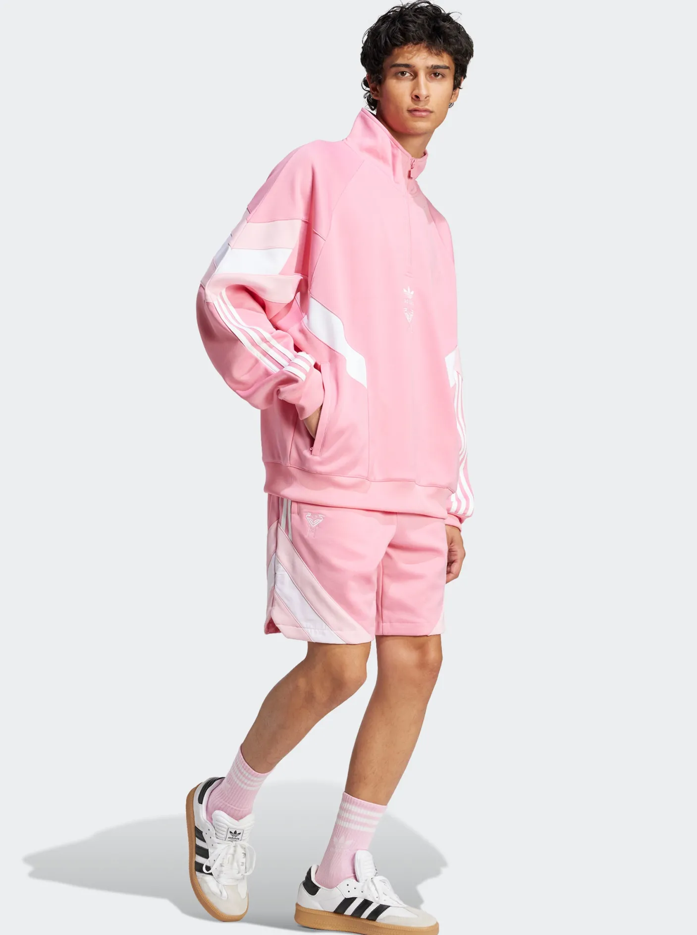 adidas Originals Hoodies & Crews-Inter Miami CF Originals Half-Zip Crew Sweatshirt