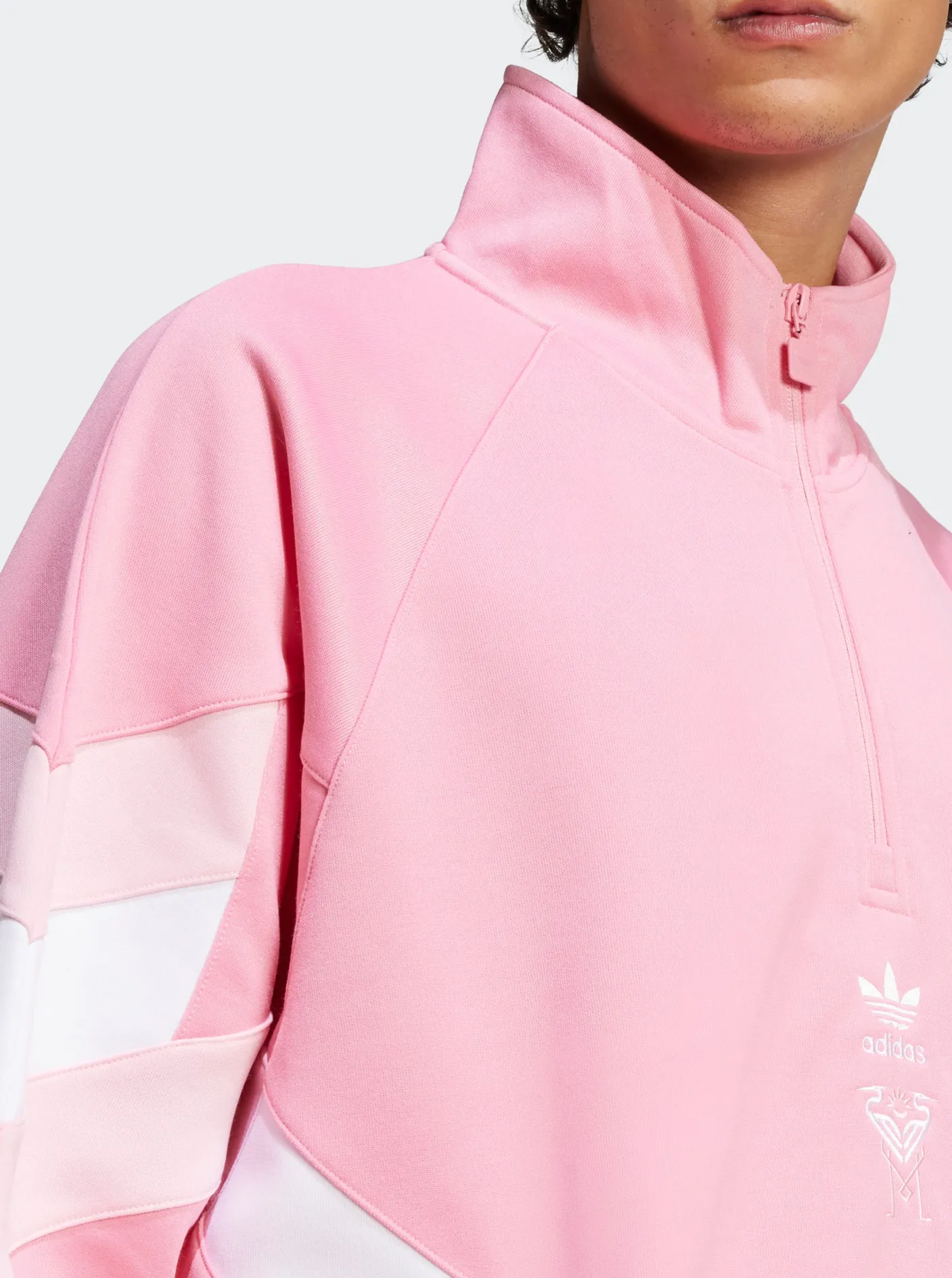 adidas Originals Hoodies & Crews-Inter Miami CF Originals Half-Zip Crew Sweatshirt