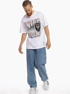 Mitchell & Ness Tees & Singlets-Inter Miami In Line Stack Tee