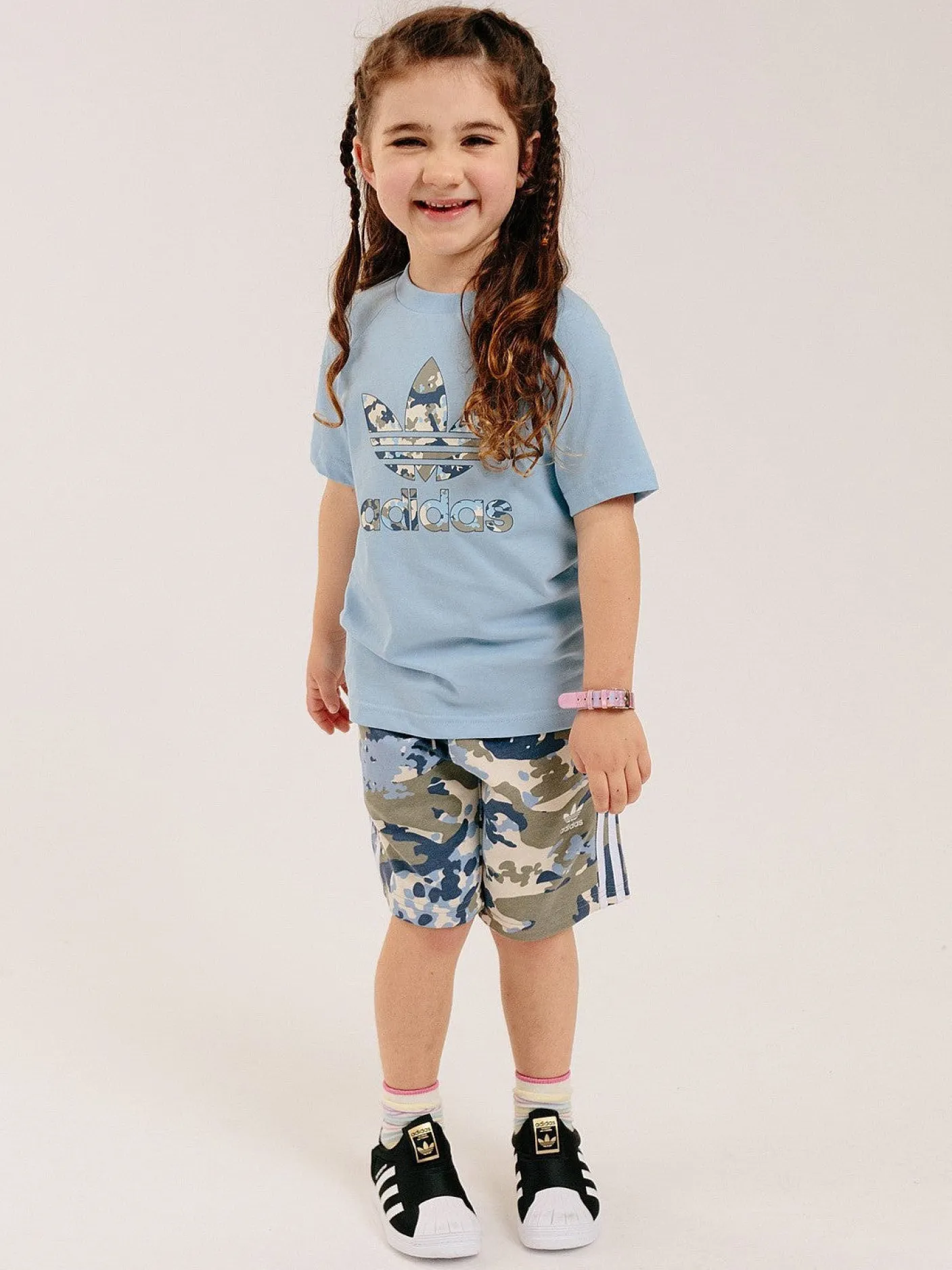 Kids adidas Originals Sets|Tees-J Short Tee Set - Clear Sky