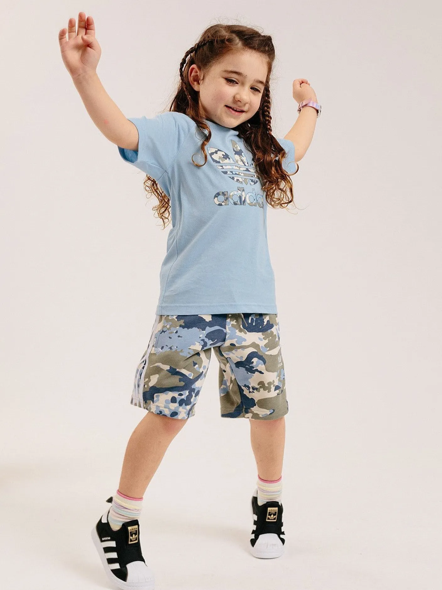 Kids adidas Originals Sets|Tees-J Short Tee Set - Clear Sky