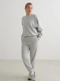 Women Aimn Pants|Pants & Sweats-Light Grey Melange Comfy Modal Pants