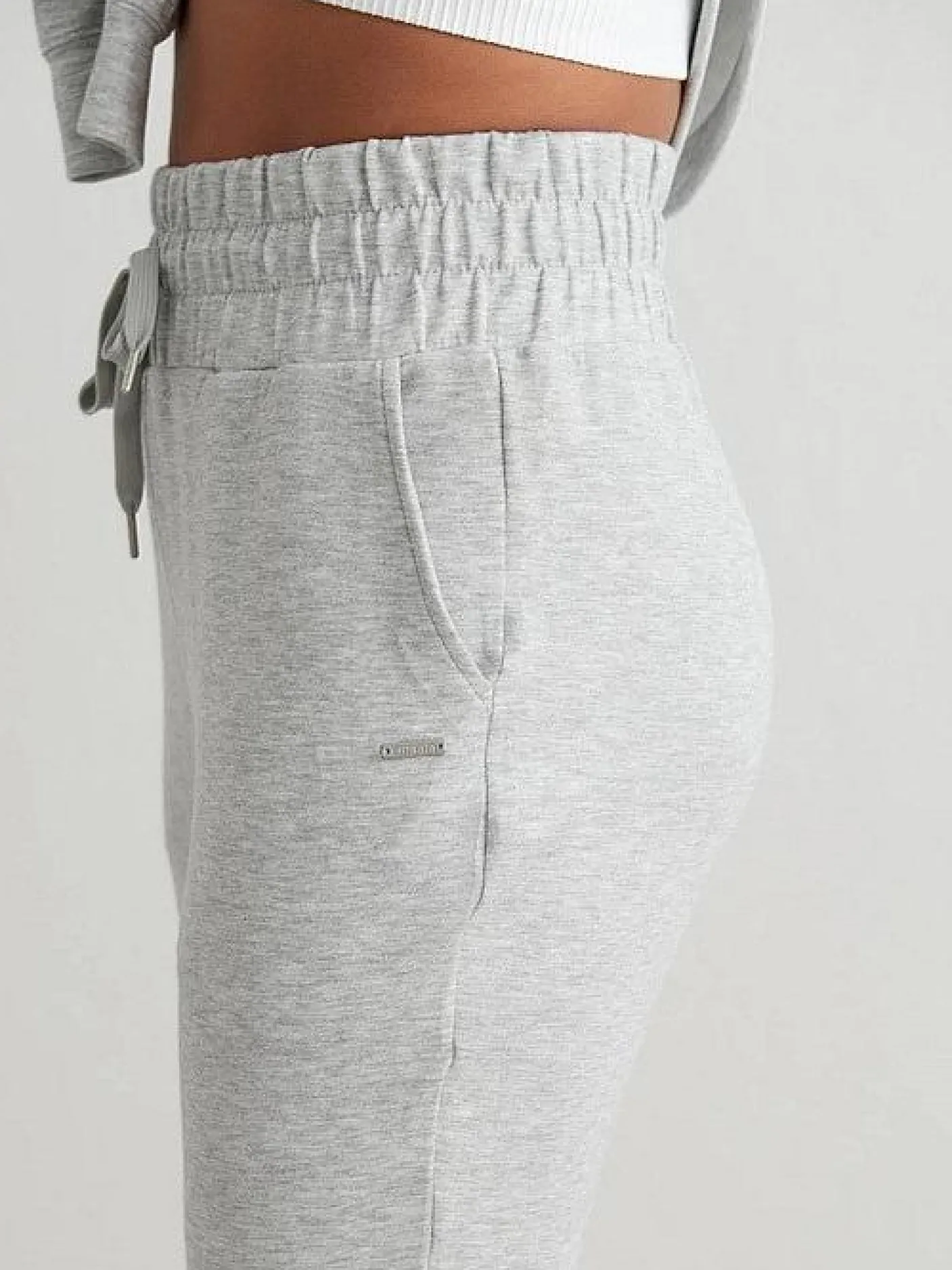 Women Aimn Pants|Pants & Sweats-Light Grey Melange Comfy Sweatpants