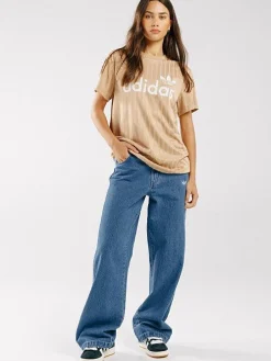 Women adidas Originals Tees & Tanks-Linear Graphic Boyfriend T-Shirt