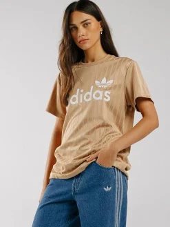 Women adidas Originals Tees & Tanks-Linear Graphic Boyfriend T-Shirt