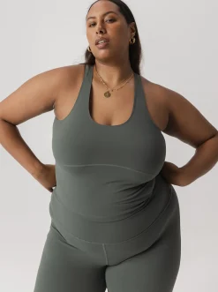Women Taylor Sport Performance-Longline Tank In Eucalyptus