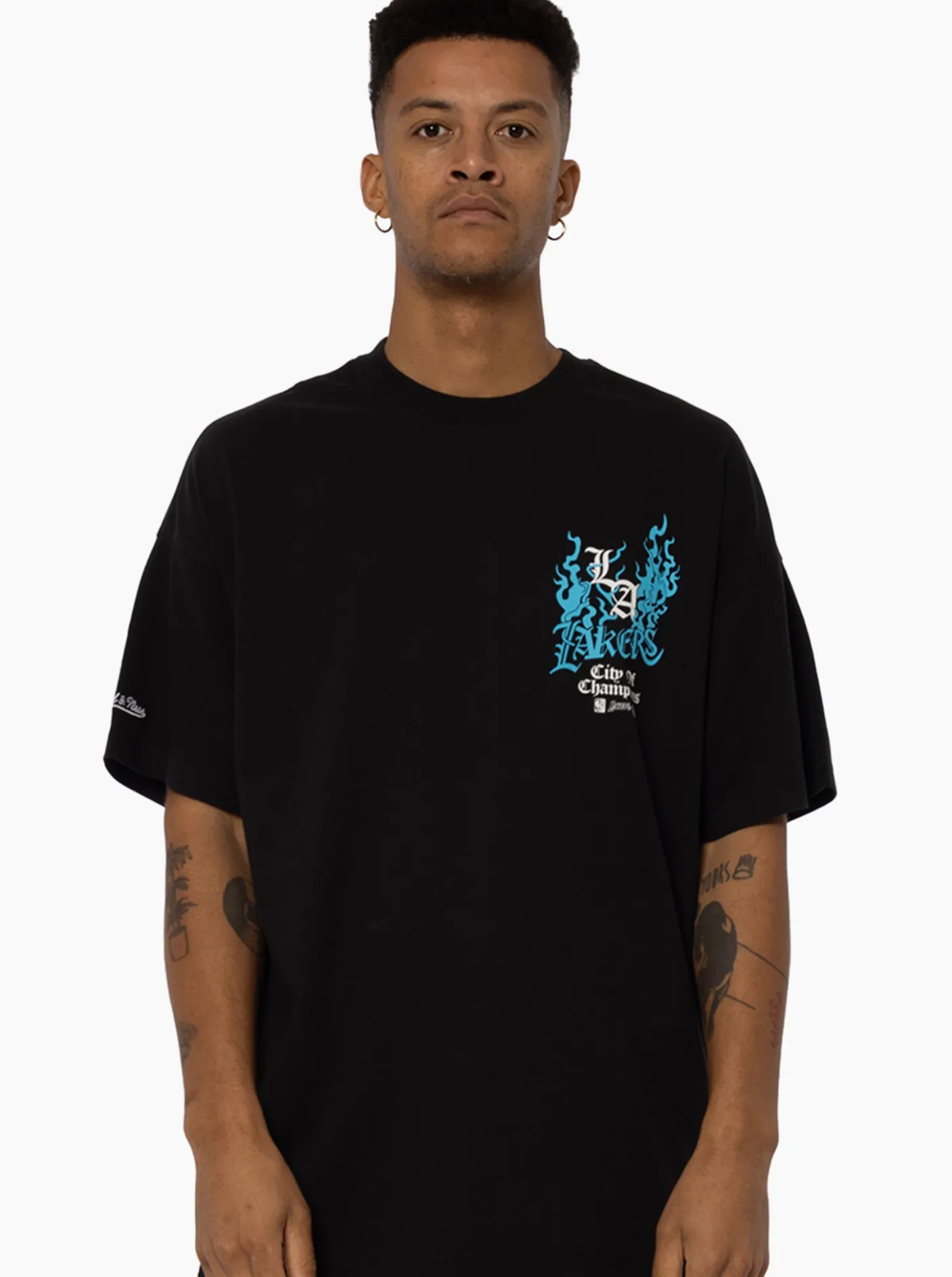 Mitchell & Ness Tees & Singlets-Los Angeles Lakers Legends Last Forever T-Shirt