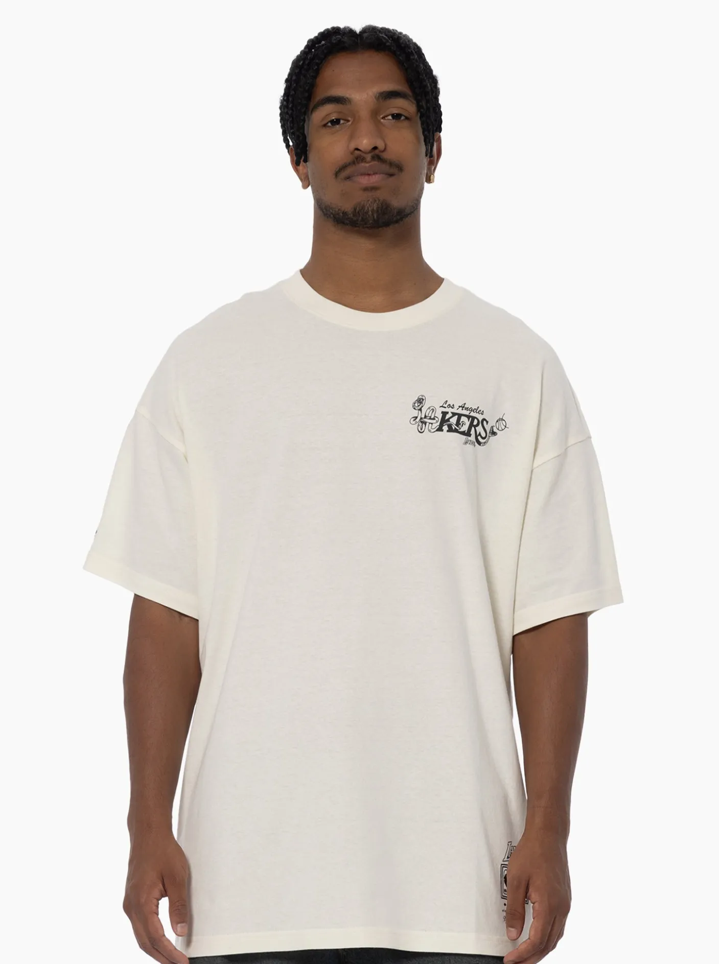 Mitchell & Ness Tees & Singlets-Los Angeles Lakers Radiograph Rings Tee