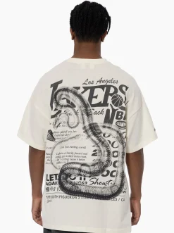 Mitchell & Ness Tees & Singlets-Los Angeles Lakers Radiograph Rings Tee