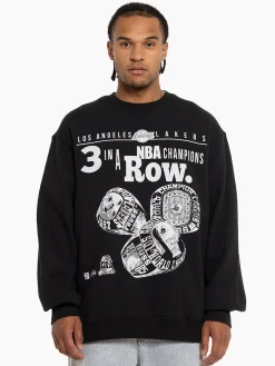 Mitchell & Ness Nba Apparel|Hoodies & Crews-Los Angeles Lakers Rings Crew