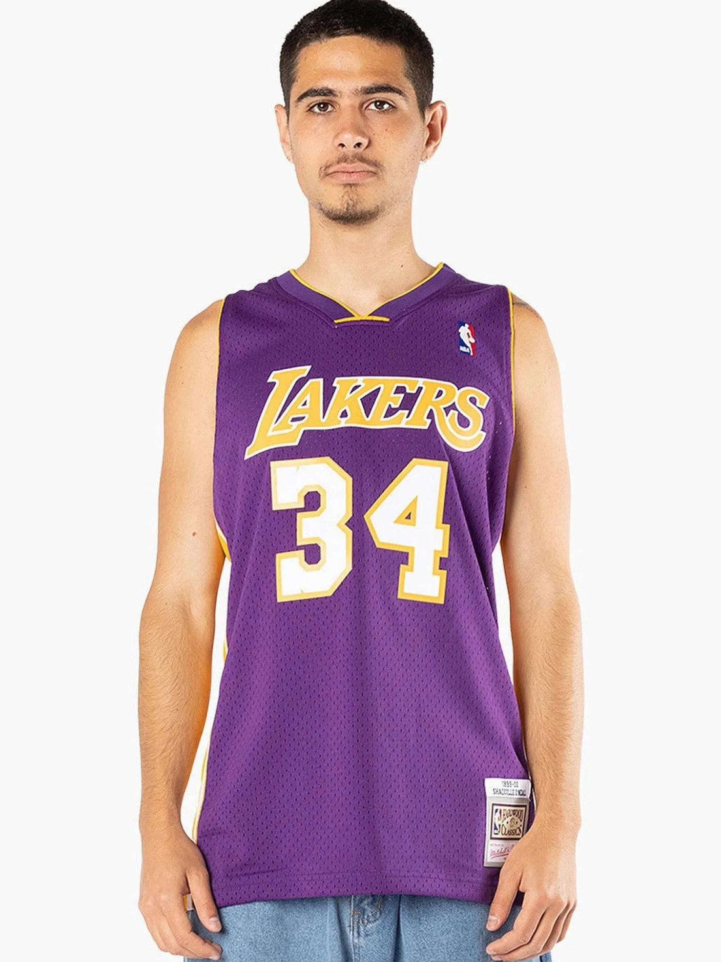 Mitchell & Ness Nba Jerseys-Los Angeles Lakers Shaquille O’Neal 99-00 Road Swingman Jersey