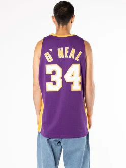Mitchell & Ness Nba Jerseys-Los Angeles Lakers Shaquille O’Neal 99-00 Road Swingman Jersey