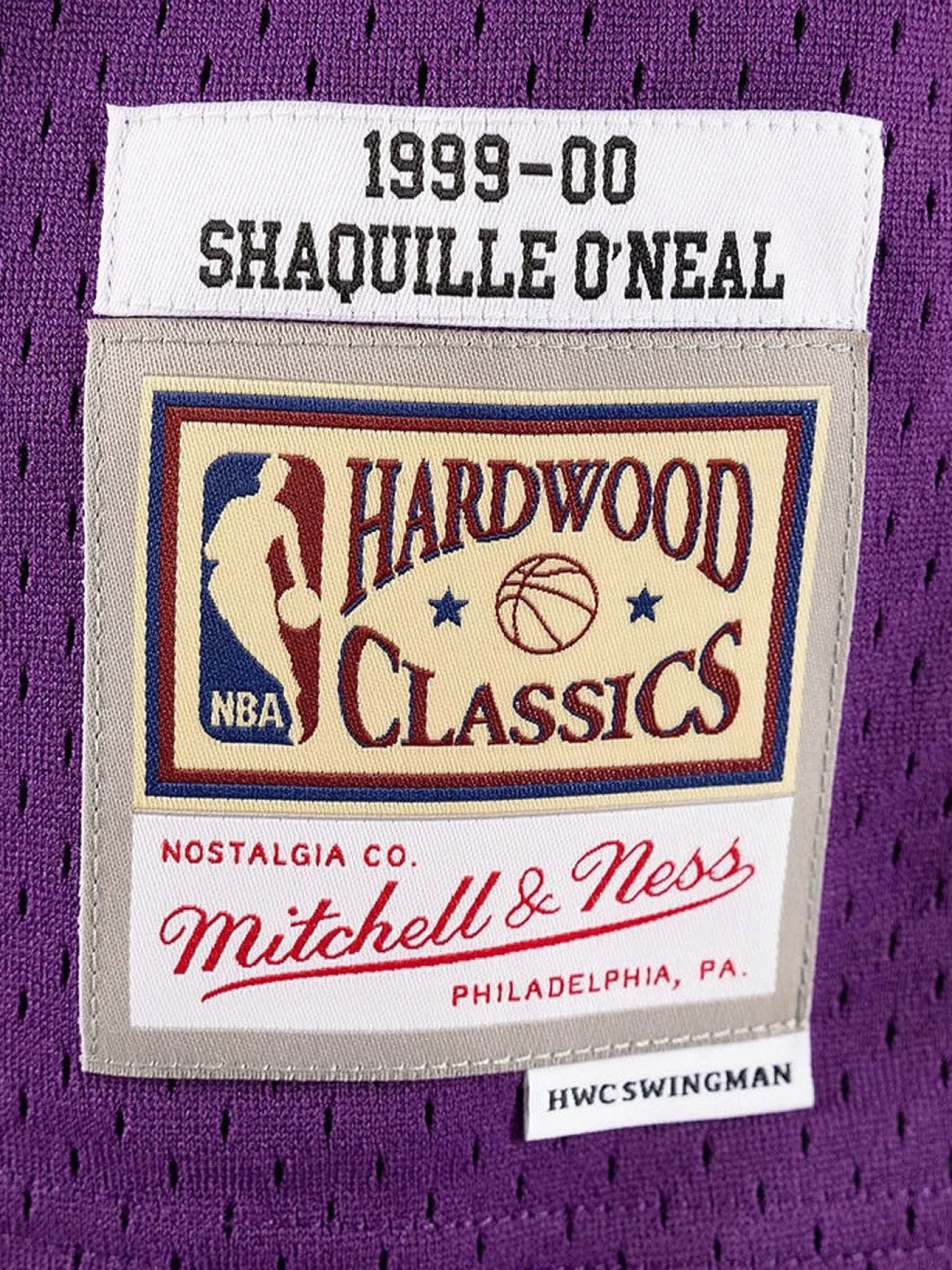 Mitchell & Ness Nba Jerseys-Los Angeles Lakers Shaquille O’Neal 99-00 Road Swingman Jersey