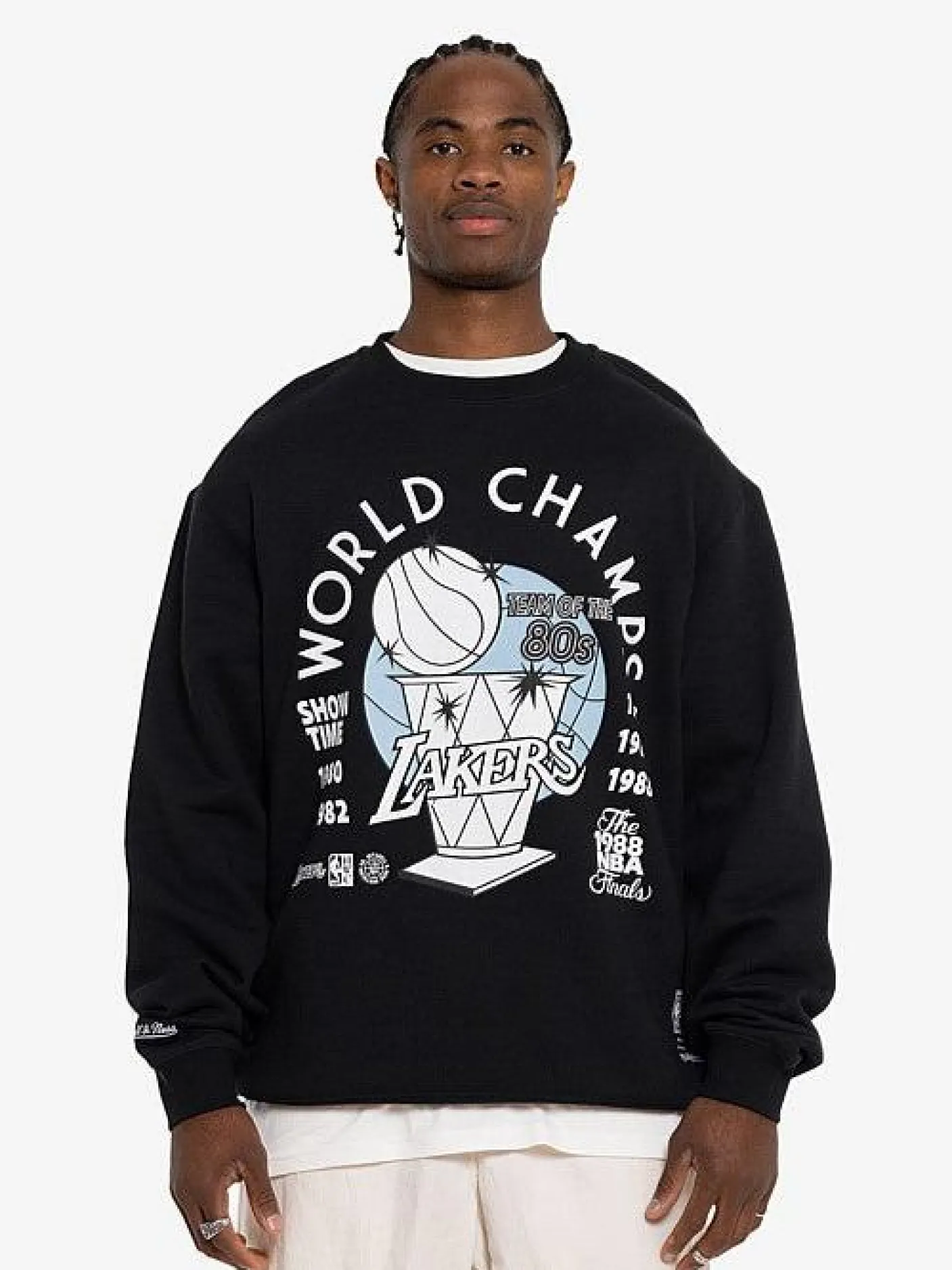 Mitchell & Ness Hoodies & Crews-Los Angeles Lakers Team of the 80's Crew