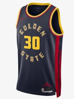 Nike Tees & Singlets-M GSW MNK DF SWGMN JSY CE 24 - College Navy/Curry Stephen