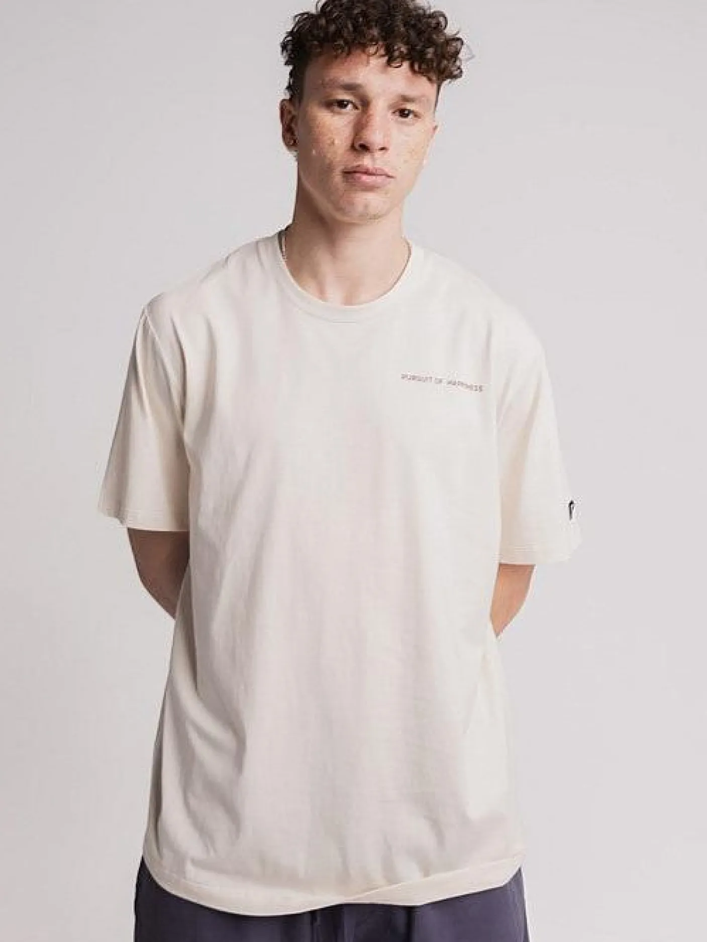 Pursuit of Happiness Tees & Singlets-M State Of Mind Track Tee - Off-White