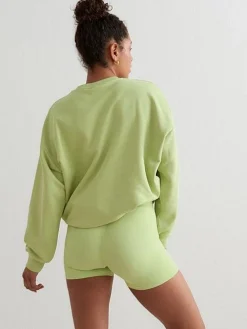 Women Aimn Hoodies & Crews-Matcha Club Terry Sweatshirt