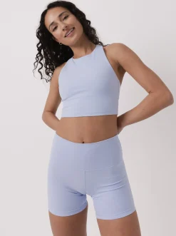 Women Taylor Sport Sports Bras-Mellow Longline Bra in Bluebell