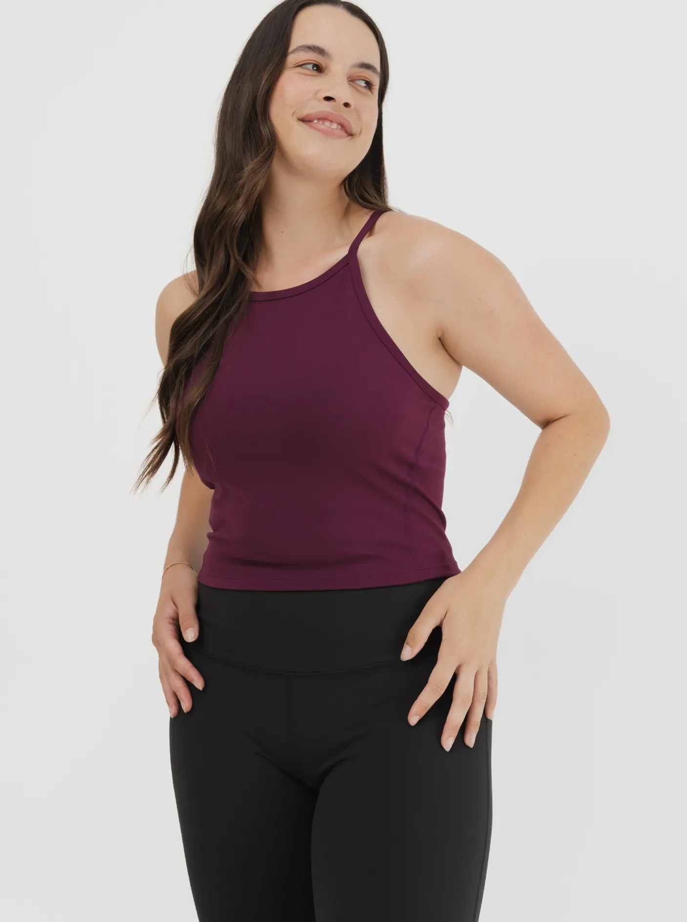 Women Taylor Sport Performance-Mellow Tank In Mulberry