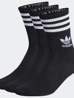 adidas Originals Socks & Underwear-Mid Cut Crew Socks 3 Pairs
