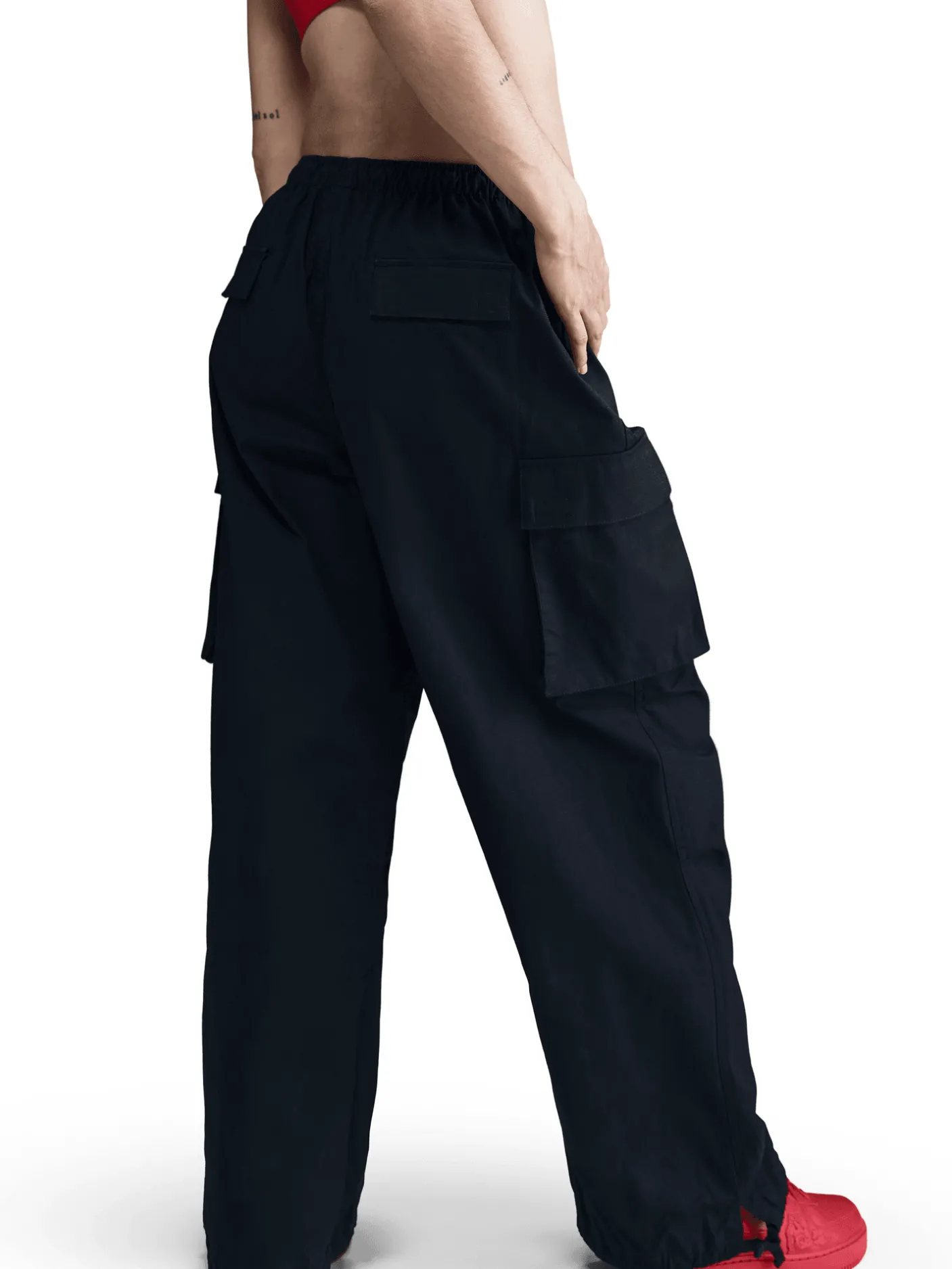 Women Nike Pants & Sweats-Mid-Rise Oversized Cargo Trousers