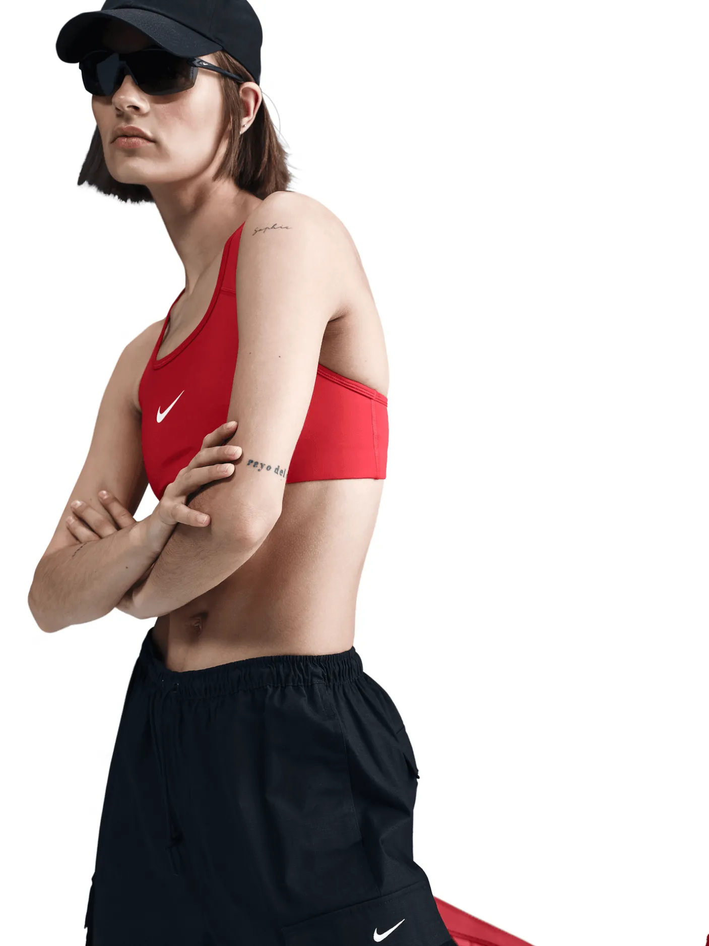 Women Nike Pants & Sweats-Mid-Rise Oversized Cargo Trousers