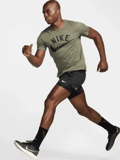 Nike Performance|Tees & Singlets-Miller Swoosh Dri-FIT Running Top
