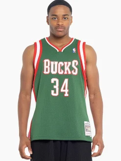 Mitchell & Ness Nba Jerseys-Milwaukee Bucks 13-14 Giannis Antetokounmpo Swingman Jersey