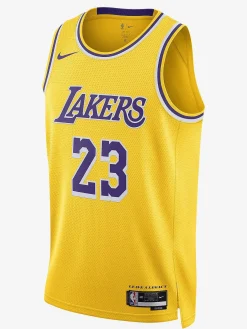 Nike Nba Jerseys|Tees & Singlets-NBA Los Angeles Lakers LeBron James #23 Icon Edition Swingman Jersey