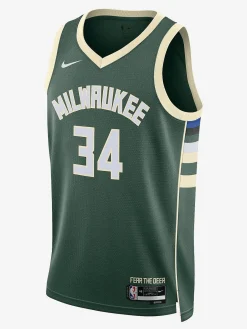 Nike Nba Jerseys-NBA Milwaukee Bucks Giannis Antetokounmpo #34 Icon Edition Swingman Jersey