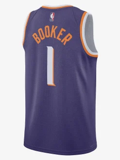 Nike Nba Jerseys-NBA Phoenix Suns Devin Booker #1 Icon Edition Swingman Jersey
