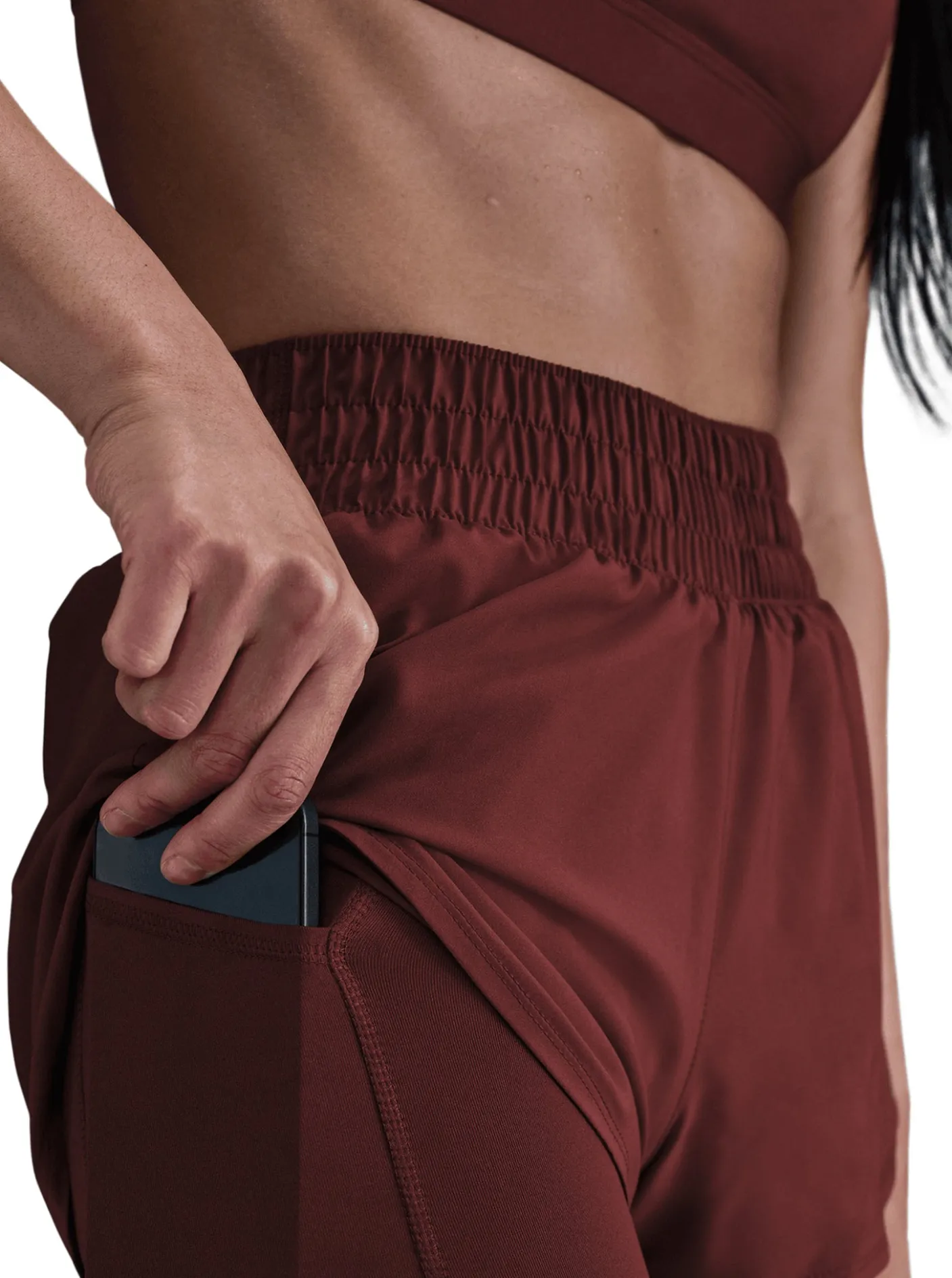 Women Nike Running|Shorts-One Dri-FIT Mid-Rise 3" 2-in-1 Shorts