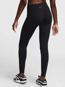 Women Nike Tights-One Seamless Front High-Waisted Full-Length Leggings