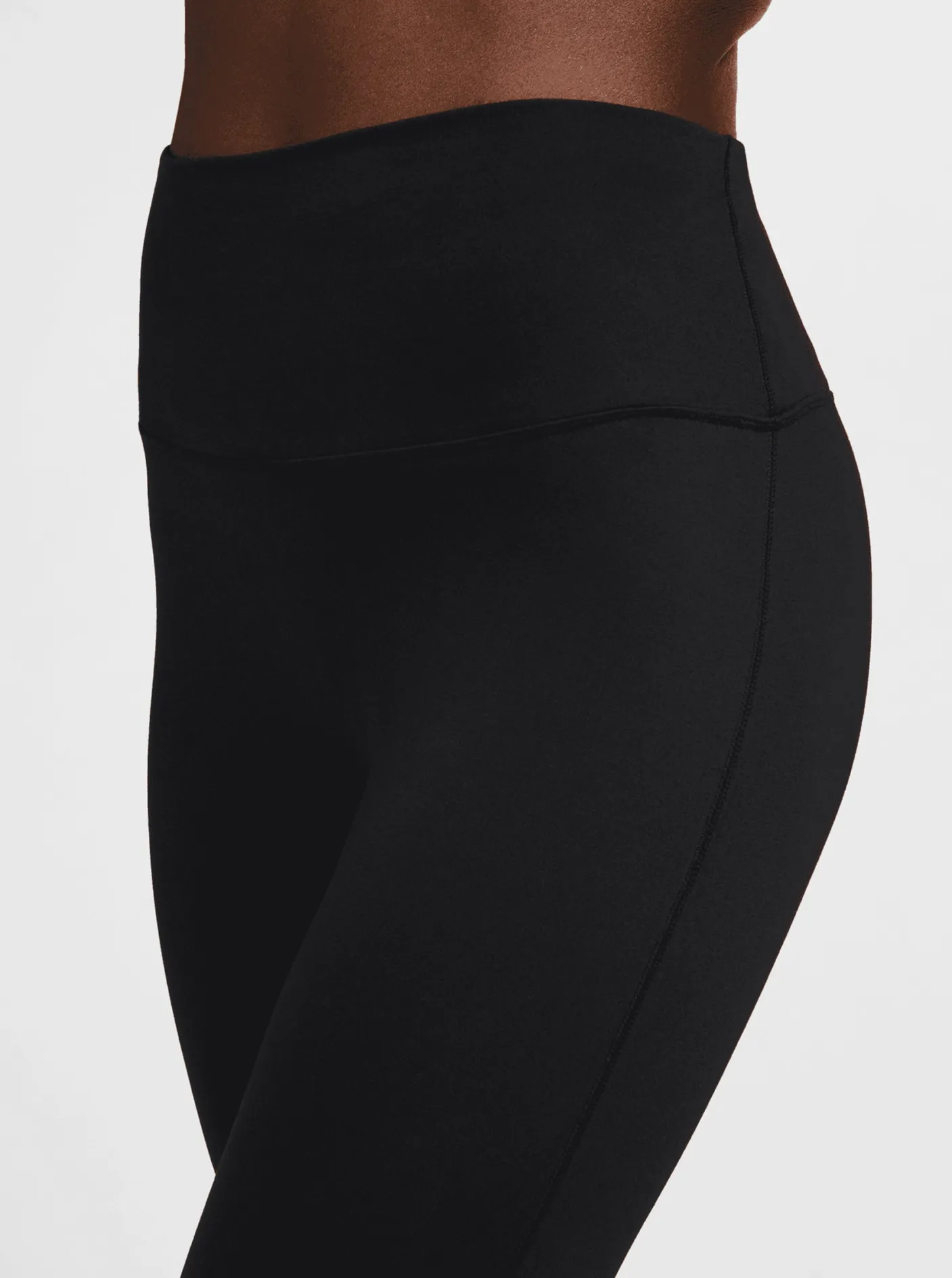 Women Nike Tights-One Seamless Front High-Waisted Full-Length Leggings