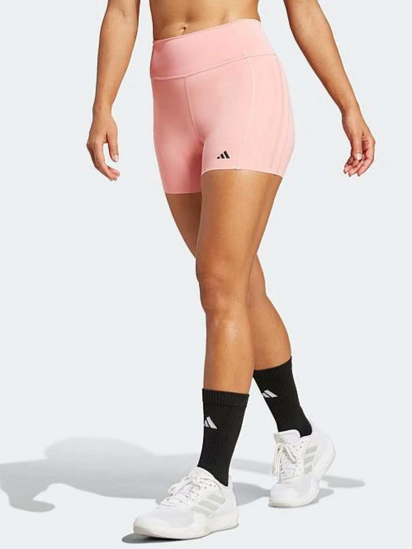 Women adidas Shorts-Optime 4" Raw-Cut-Hem Short Leggings