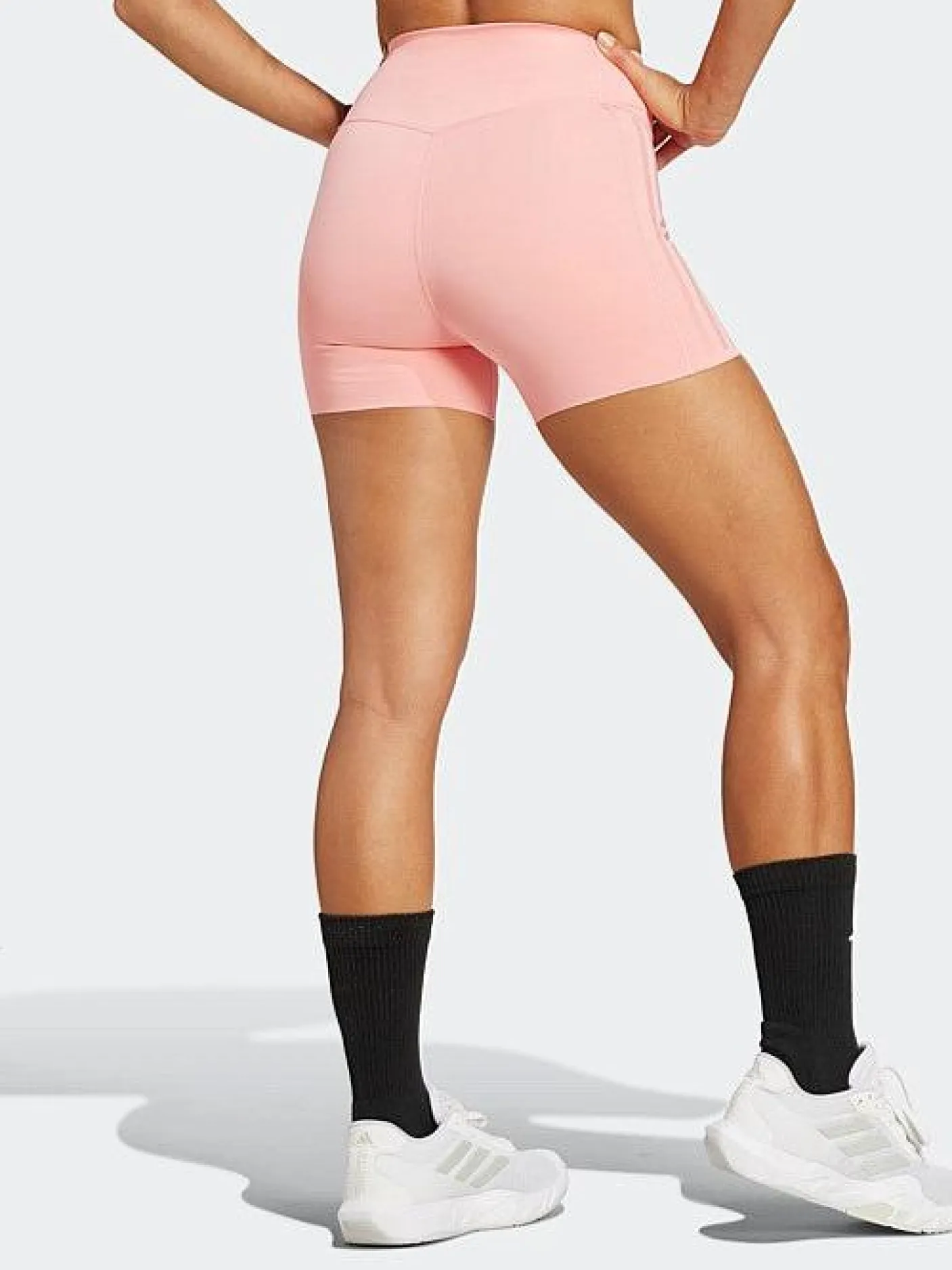 Women adidas Shorts-Optime 4" Raw-Cut-Hem Short Leggings